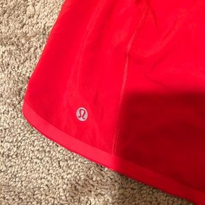 Lululemon Size 8 red shorts.